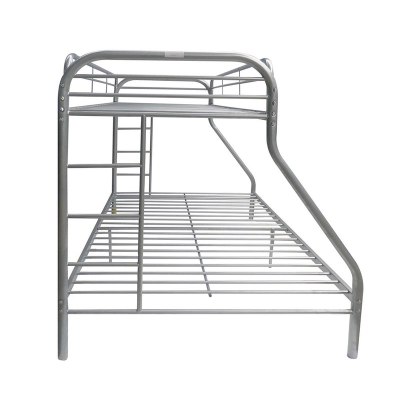 Tritan - Twin / Full Bunk Bed - Silver by HouseOfZazla