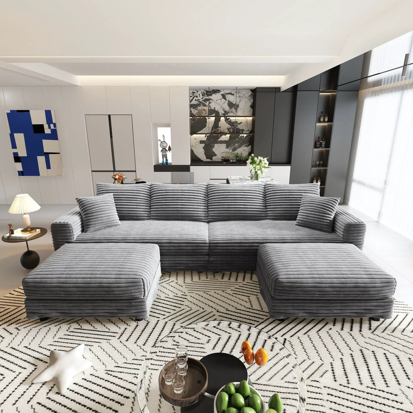 Modern Comfy Upholstered Sofa Cloud Couch & Deep Seat Couches by HouseOfZazla
