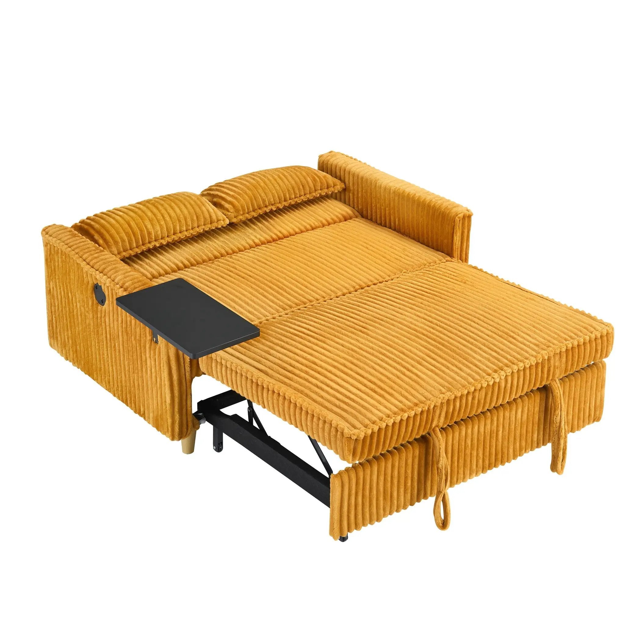 Pull Out Sofa With Movable Tabletop And USB Ports by Unique Piece Furniture