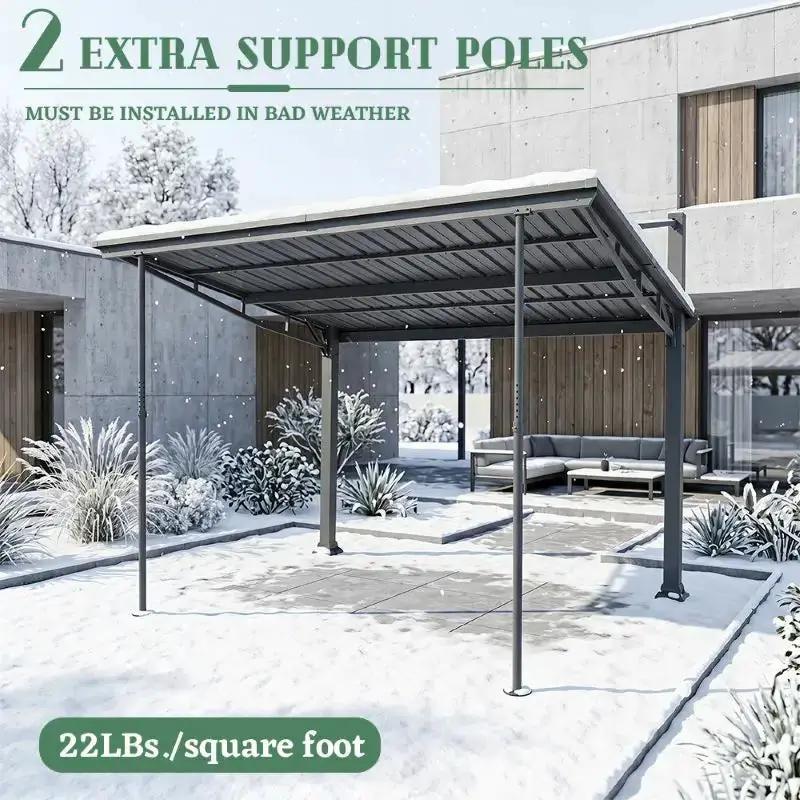 Outdoor Gazebo 10' x 10' with Hard Top Metal Roof by HouseOfZazla