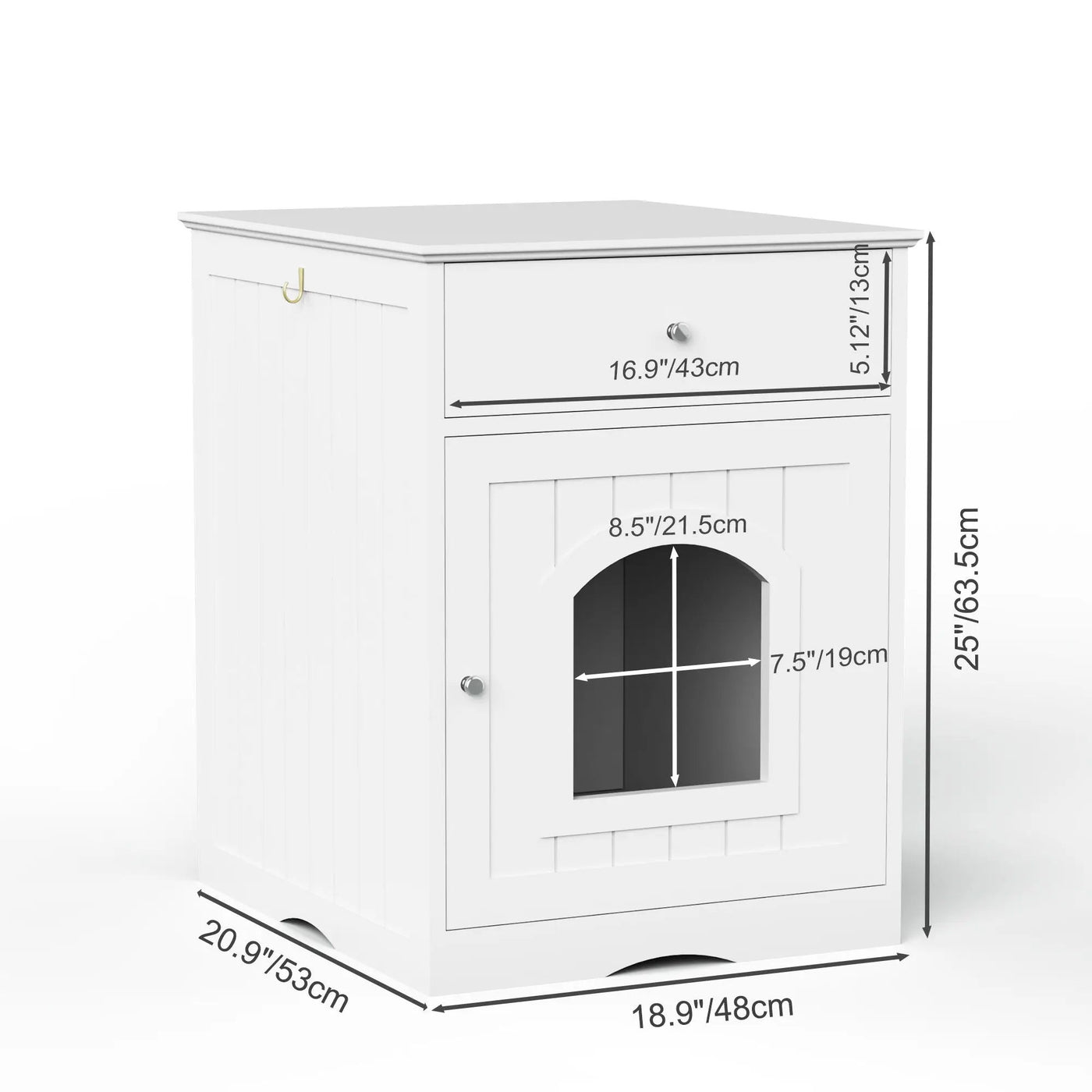 Pet House Cat Litter Box Enclosure With Drawer, Side Table by HouseOfZazla