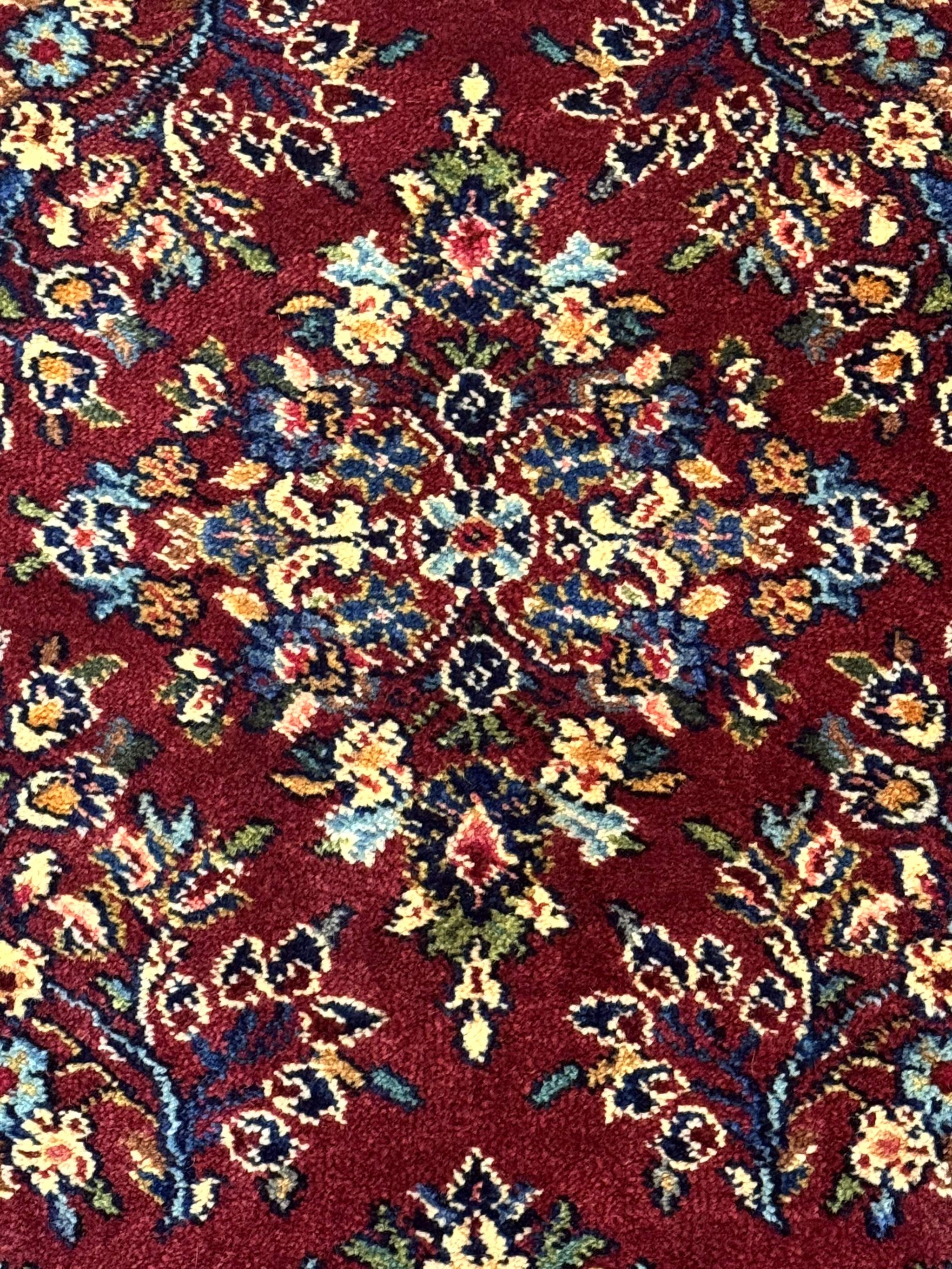 4x6 Karastan Rug Red Sarouk #785, Wool Pile Original 700 Series, Vintage Discontinued by Jewel Rugs