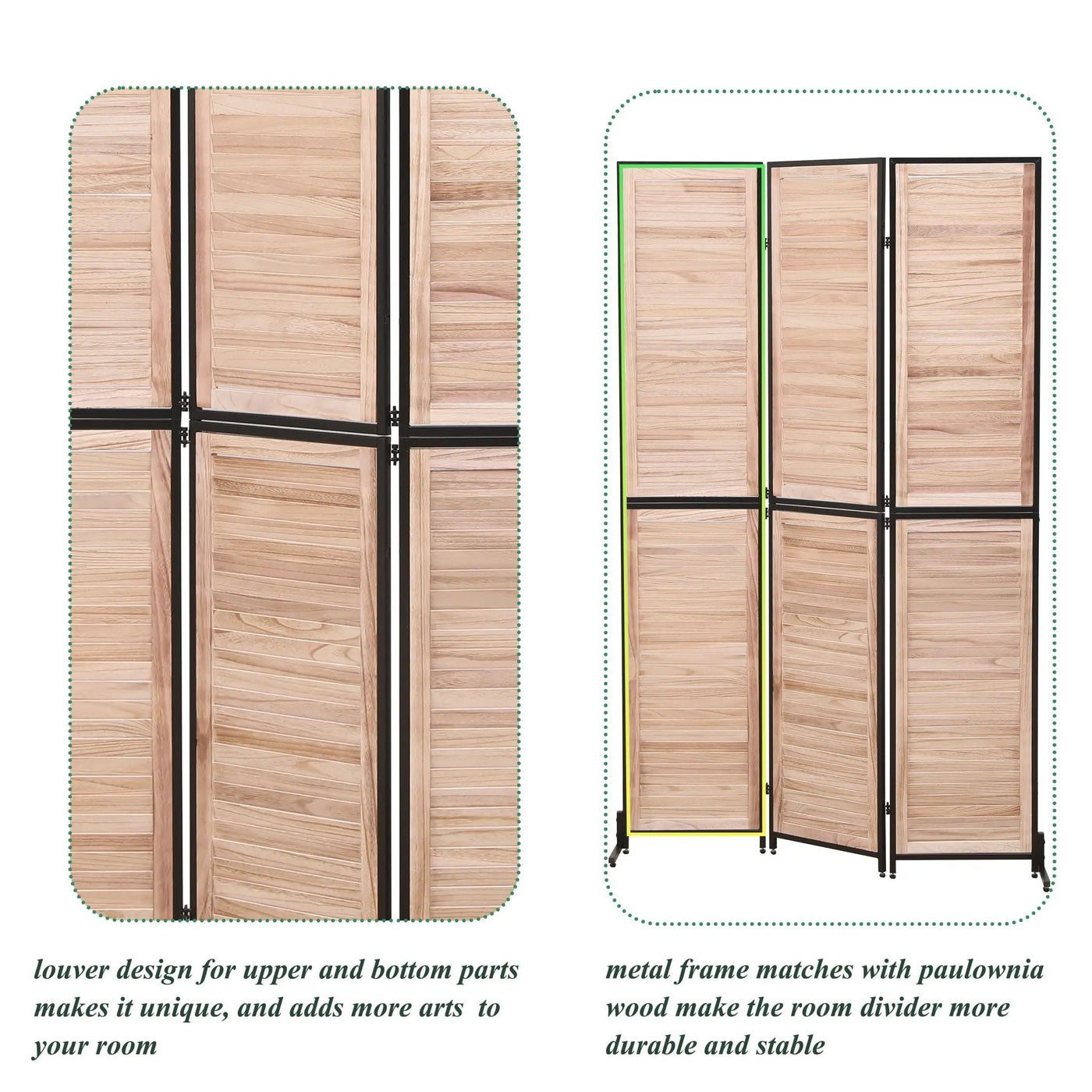 Rustic 3 Panel Room Dividers And Folding Privacy Screen by HouseOfZazla