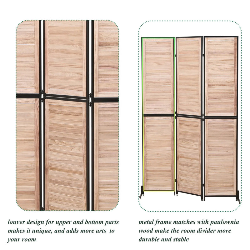 Rustic 3 Panel Room Dividers And Folding Privacy Screen by Unique Piece Furniture