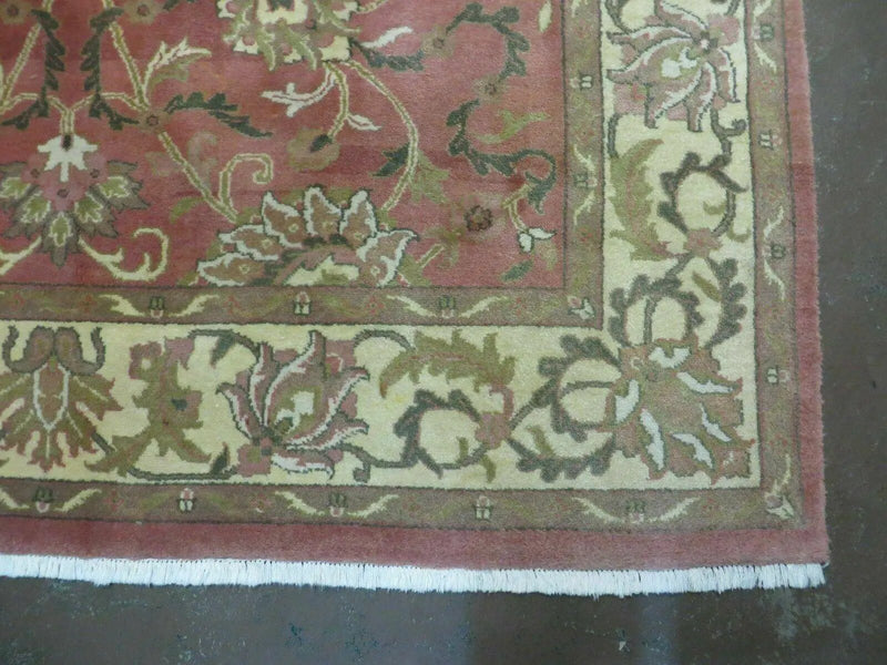 6' X 9' Vintage Handmade Indian Floral Oriental Wool Rug Veg Dyes Nice by Jewel Rugs