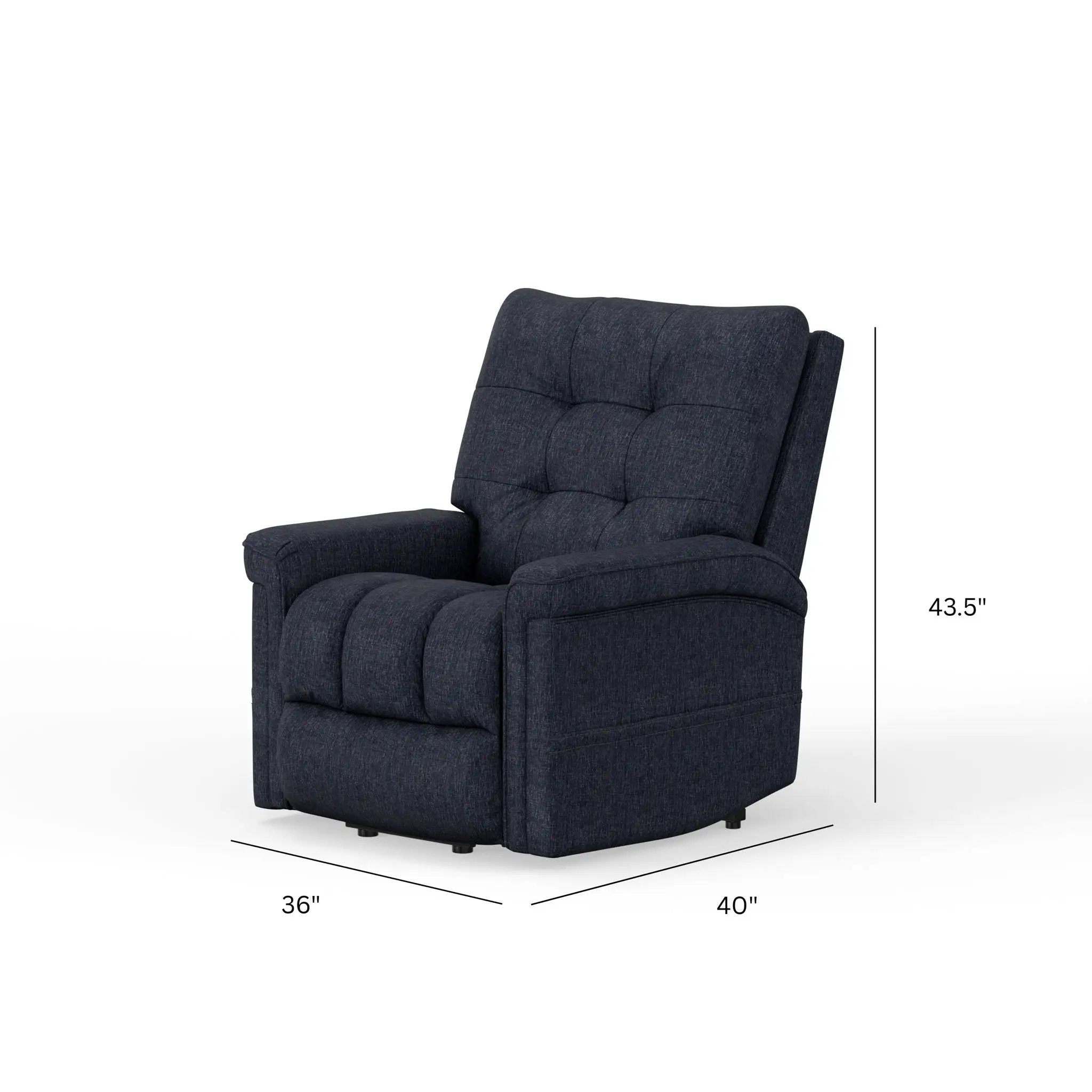 Velour - Power Lift Chair - Blue by Unique Piece Furniture