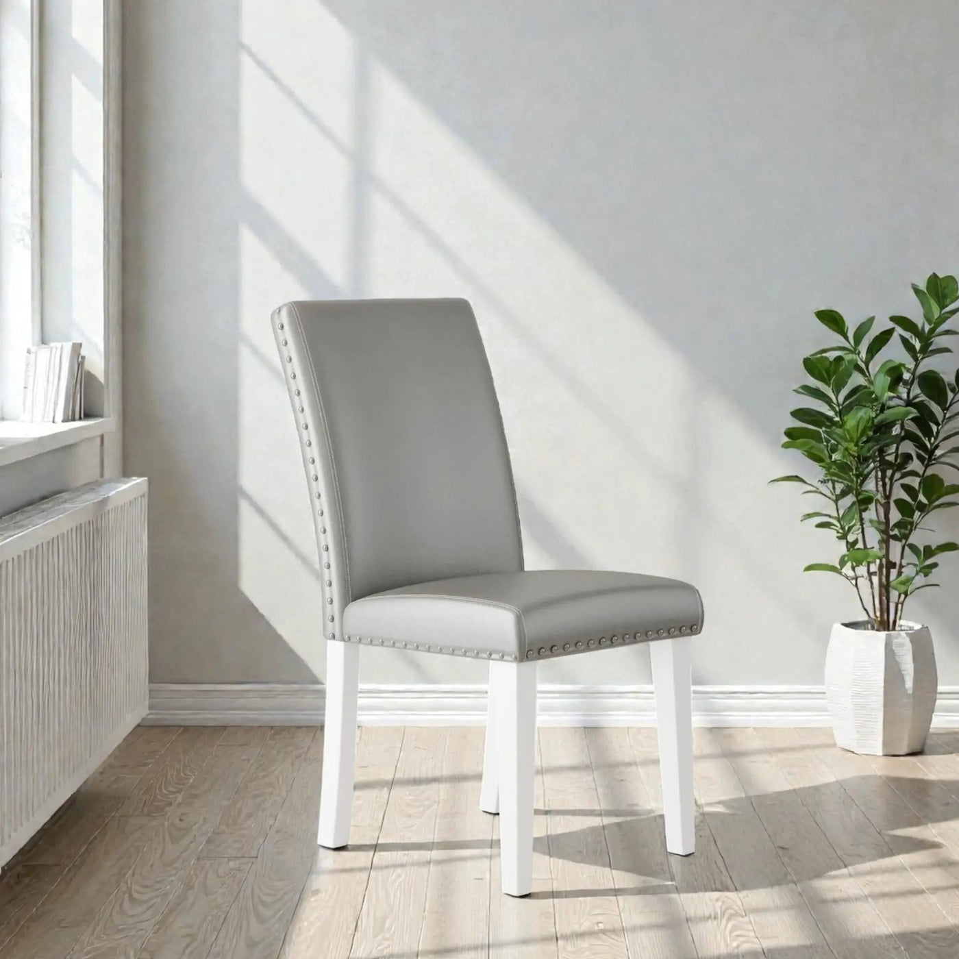 Upholstered Dining Chair With High Back Design (Set of 2) by HouseOfZazla