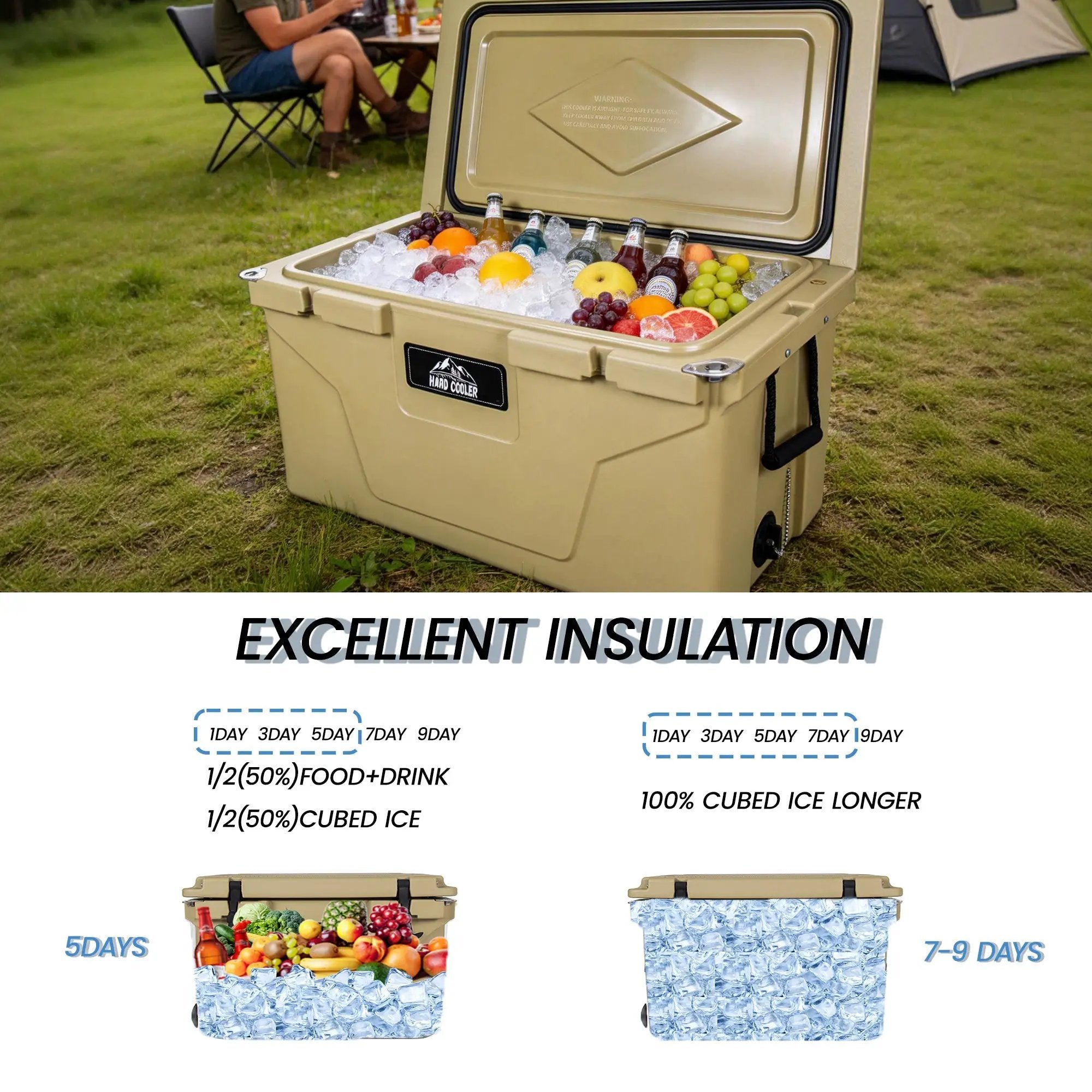 110 Quart Khaki Rotomolded Insulated Ice Chest by HouseOfZazla