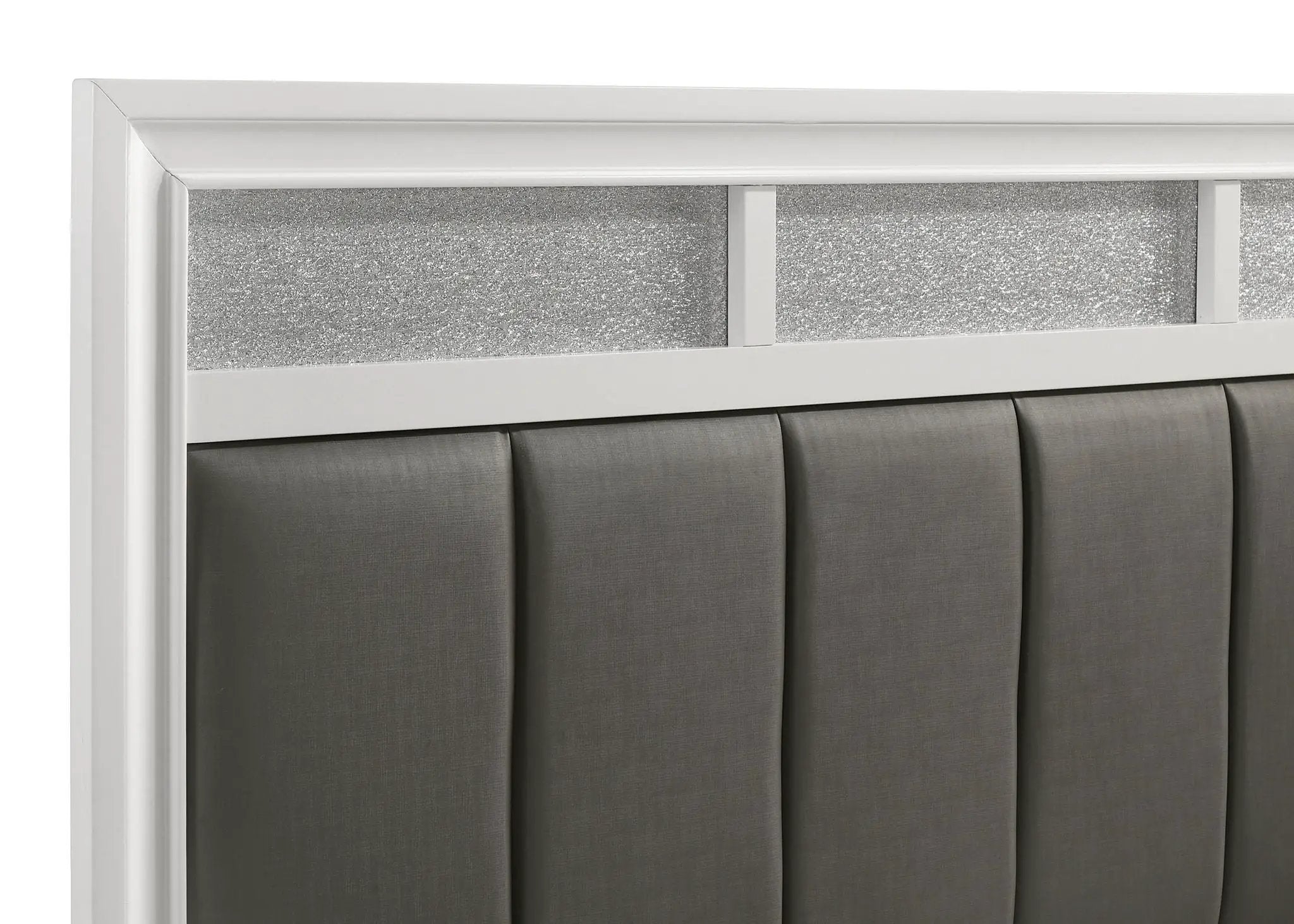 Barzini Wood California King Panel Bed White by Unique Piece Furniture