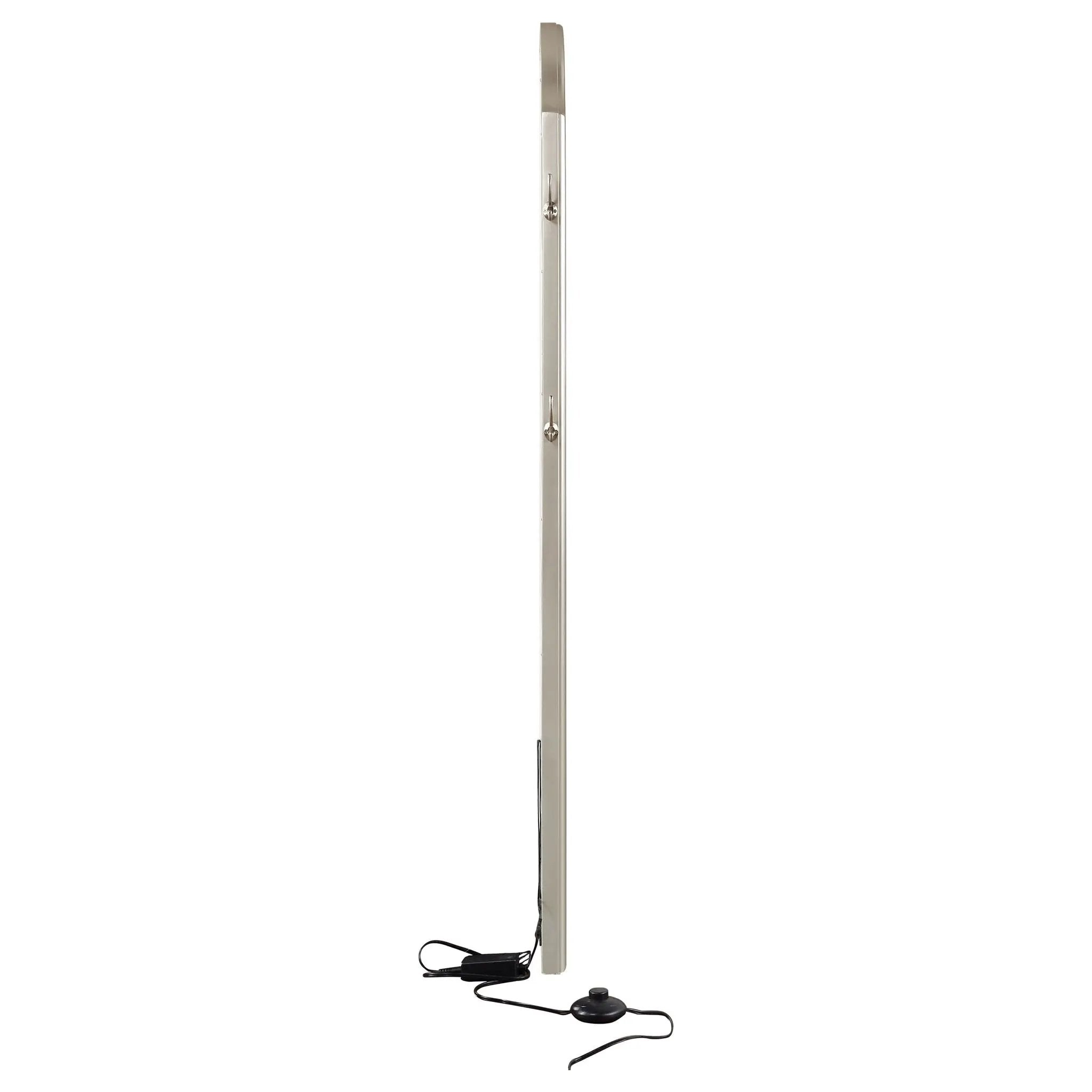 Evangeline Full Length LED Light Floor Mirror Silver Oak by Unique Piece Furniture