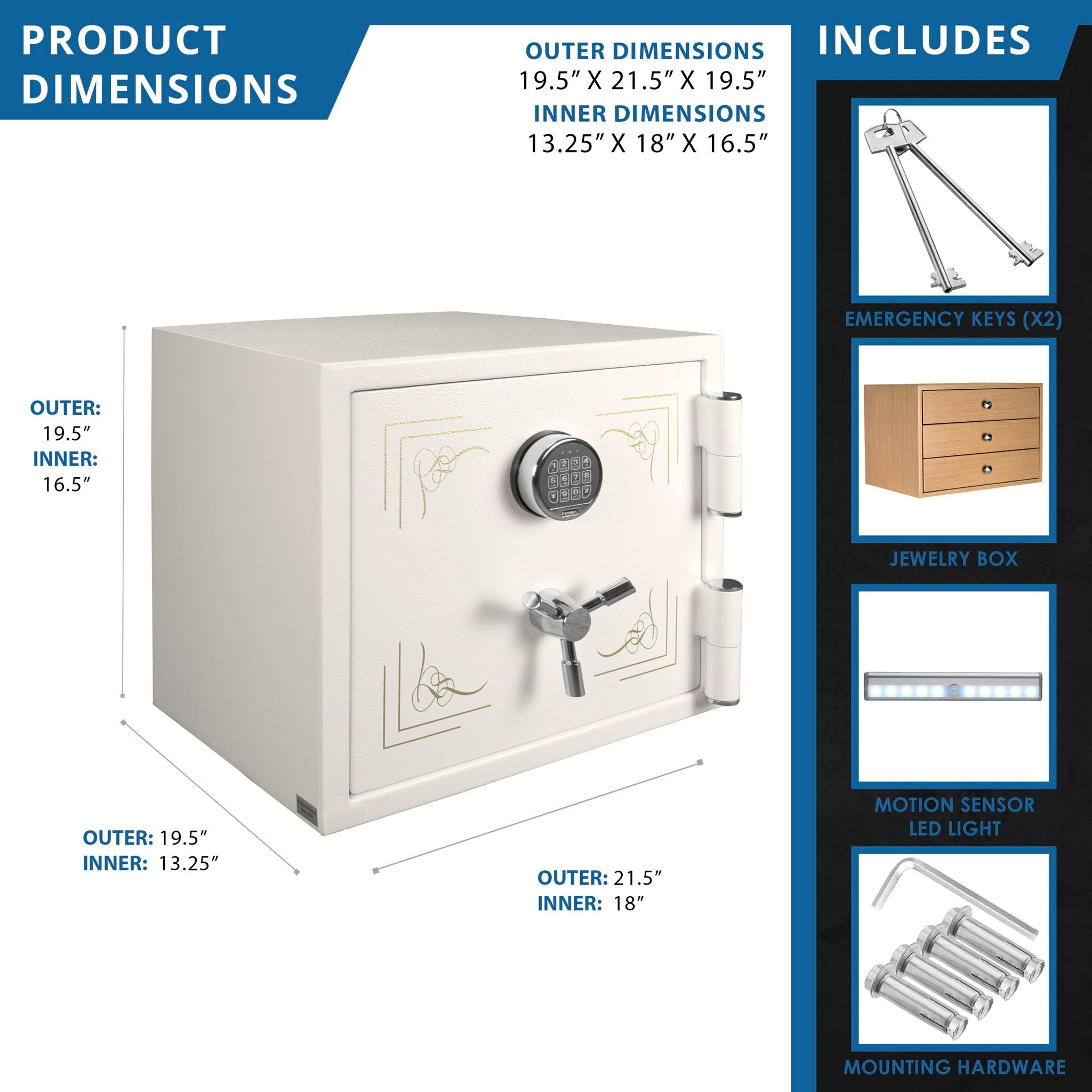 Keypad Fireproof Protection Jewelry Safe by HouseOfZazla
