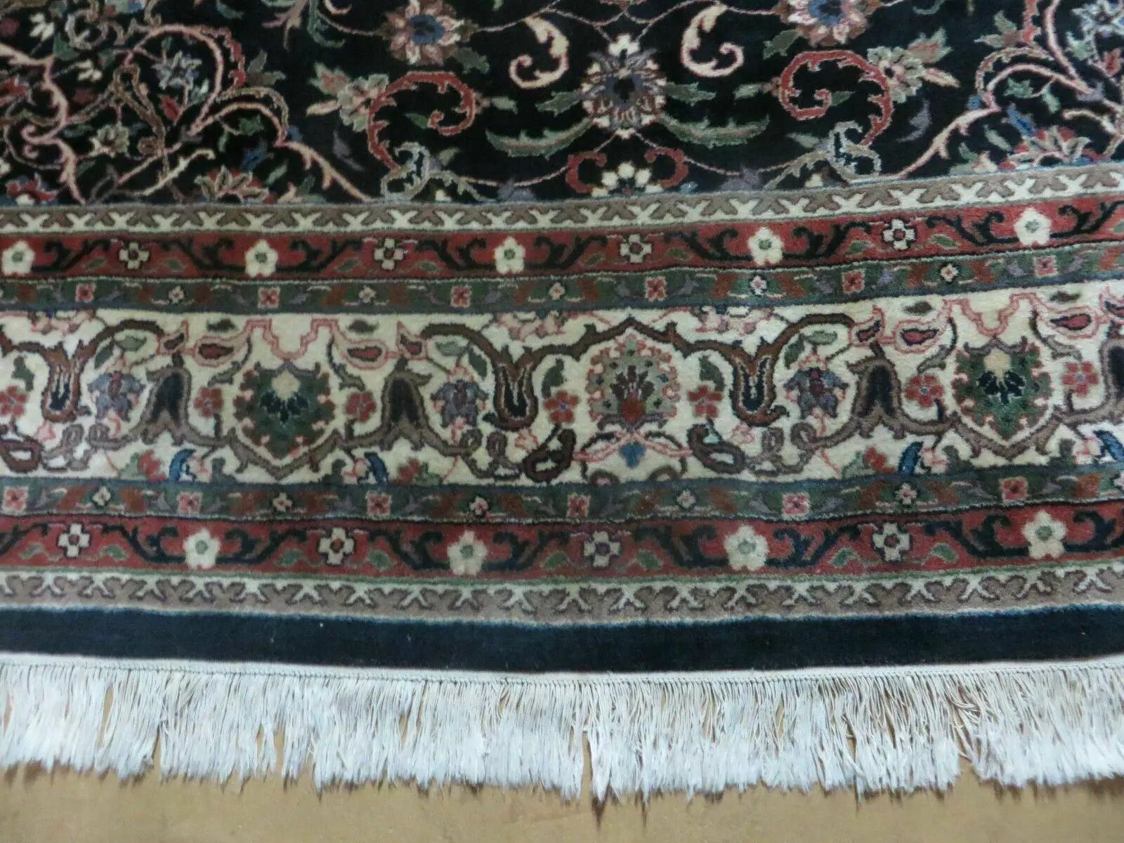 Indo Persian Rug 8x10, Wool Handmade Floral Carpet by Jewel Rugs