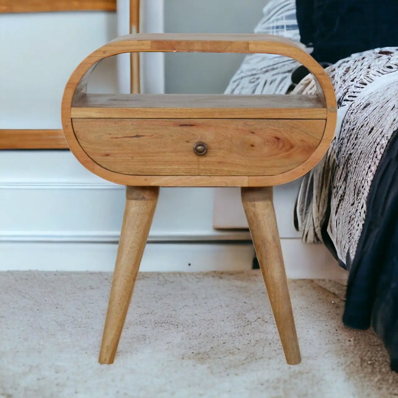 Circular Open Bedside Nightstand by HouseOfZazla