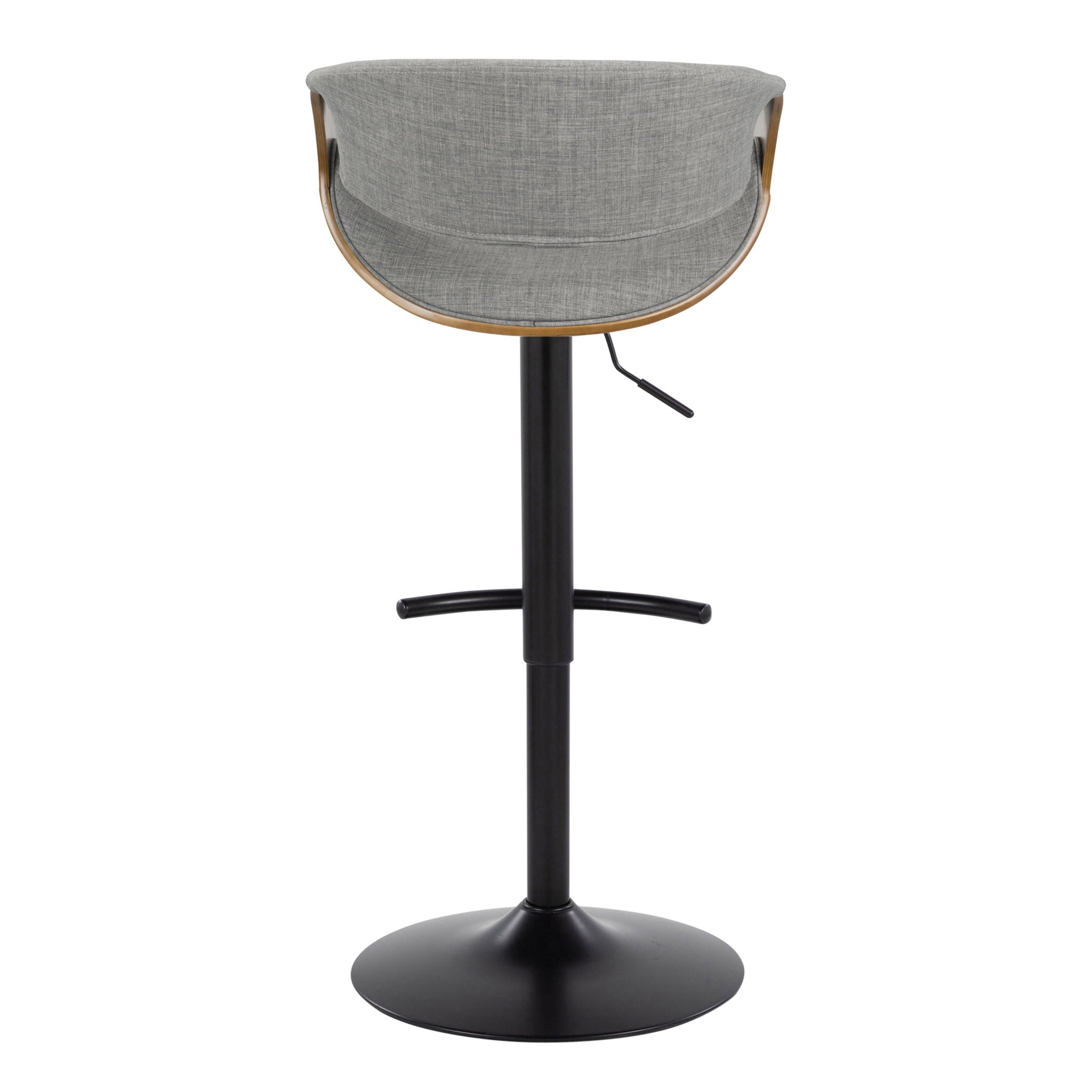 Curvo - Mid Century Modern Adjustable Barstool With Swivel & Rounded T Footrest (Set of 2) by Unique Piece Furniture