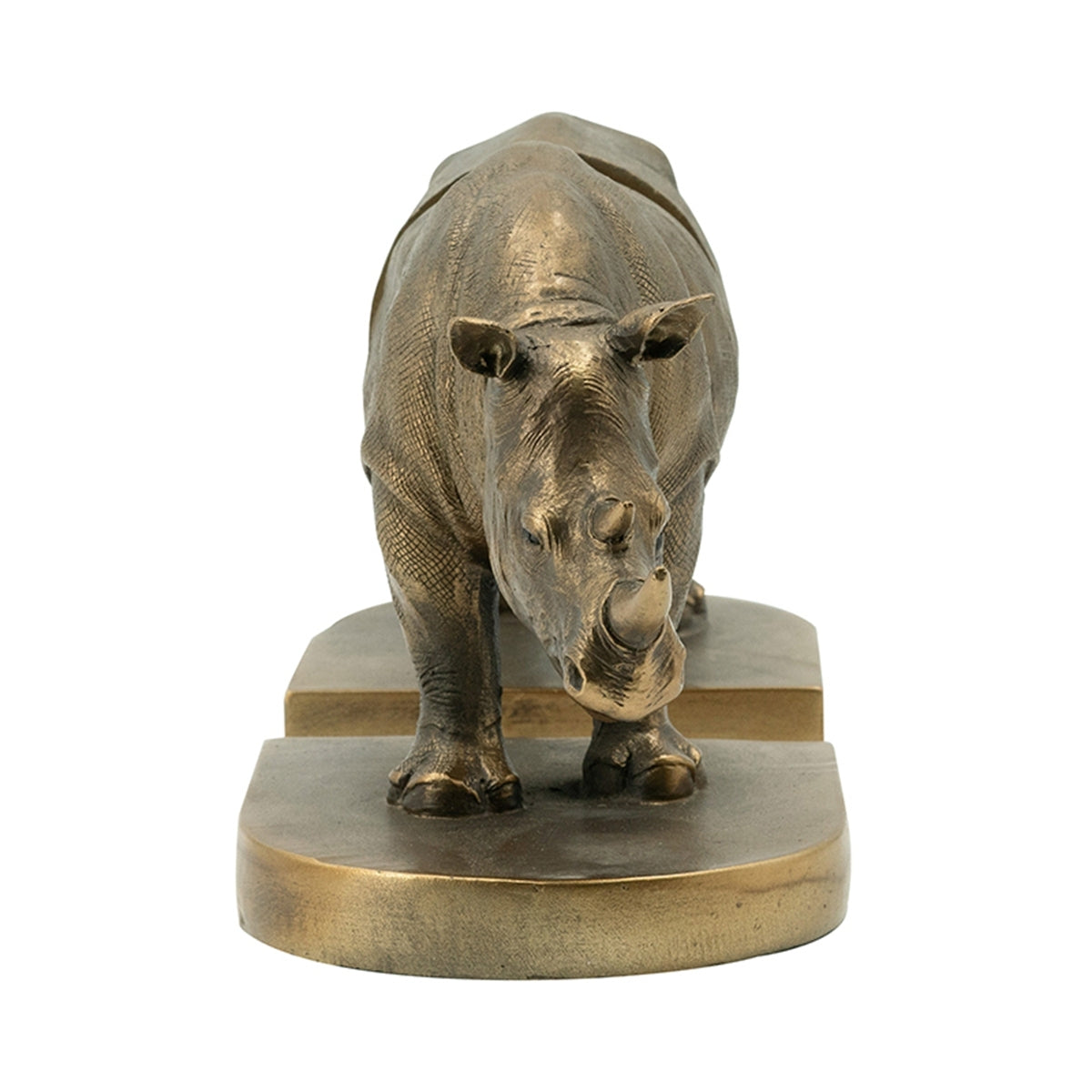 Set of 2 Rhino Bronze Bookends by HouseOfZazla