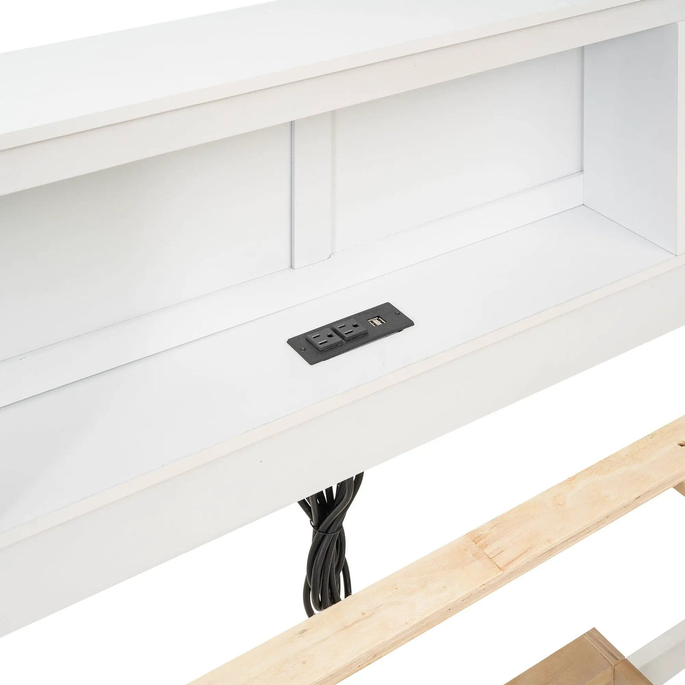 Platform Bed With Storage Headboard, USB, Trundle And 3 Drawers by Unique Piece Furniture