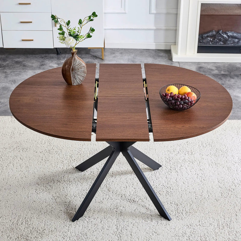 Extendable Round Dining Table - Walnut by Unique Piece Furniture