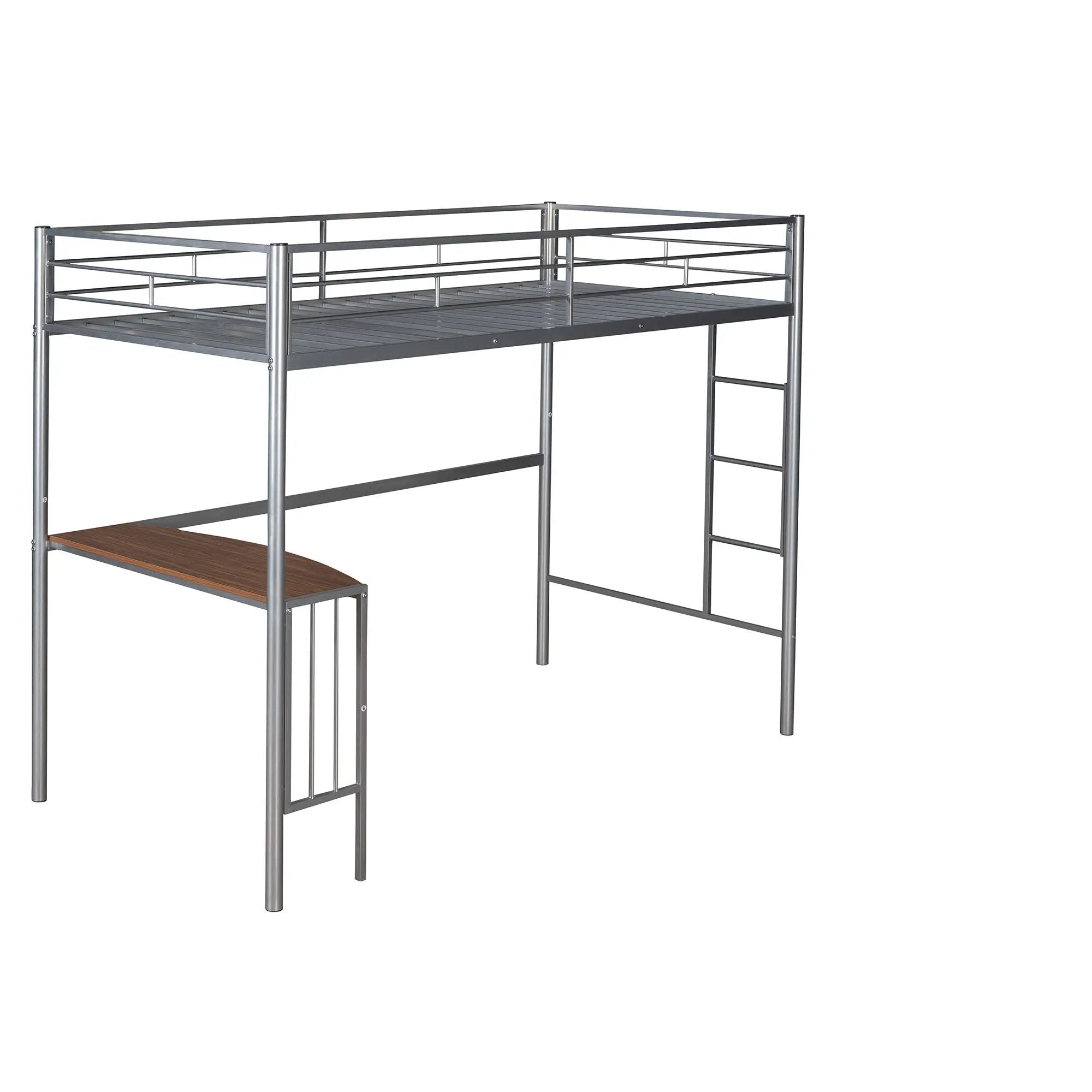 Bunk Bed With Desk, Ladder And Quality Slats For Bedroom