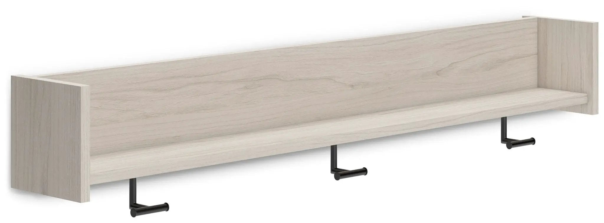 Socalle - Wall Mounted Coat Rack w/Shelf - Light Natural by Unique Piece Furniture