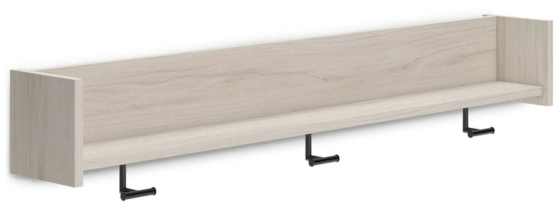 Socalle - Wall Mounted Coat Rack w/Shelf - Light Natural by Unique Piece Furniture
