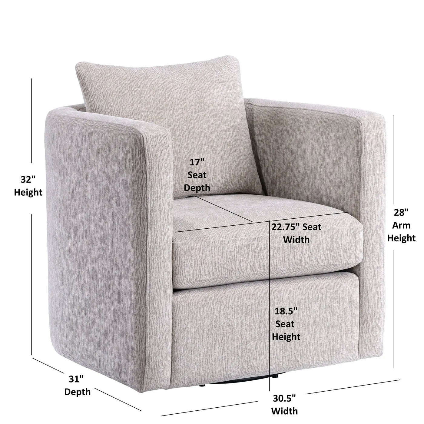 Sutton - Swivel Barrel Chair by HouseOfZazla