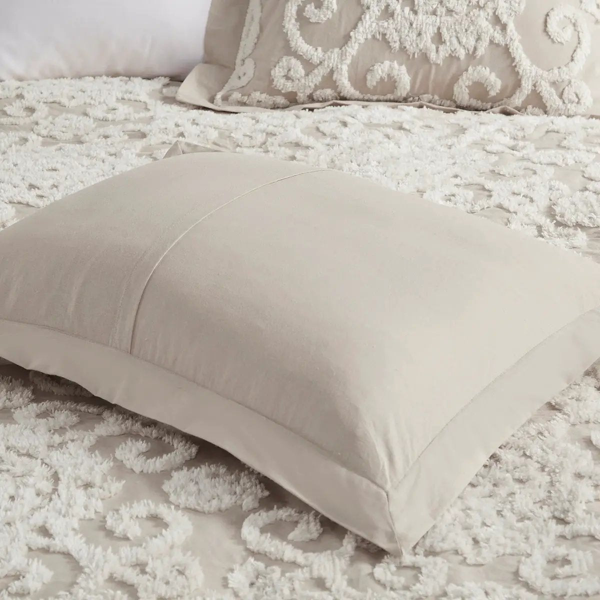 Cotton Comforter Mini Set Taupe King by HouseOfZazla