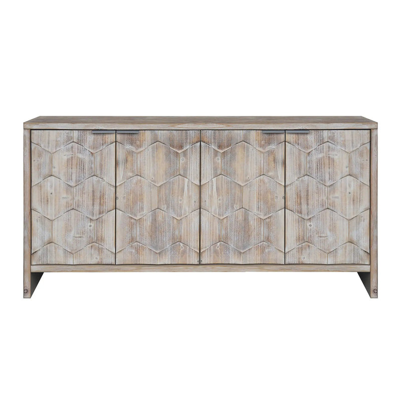 Accent Cabinet Farmhouse Style 4 Door Wooden Cabinet Sideboard Buffet Server Cabinet Storage Cabinet, For Living Room, Entryway, Hallway, Office, Kitchen And Dining Room by Unique Piece Furniture