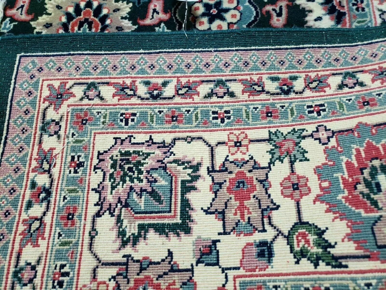8' X 10' Handmade Indian Oriental Wool Rug Carpet Organic Dye Forest Green Nice by Jewel Rugs