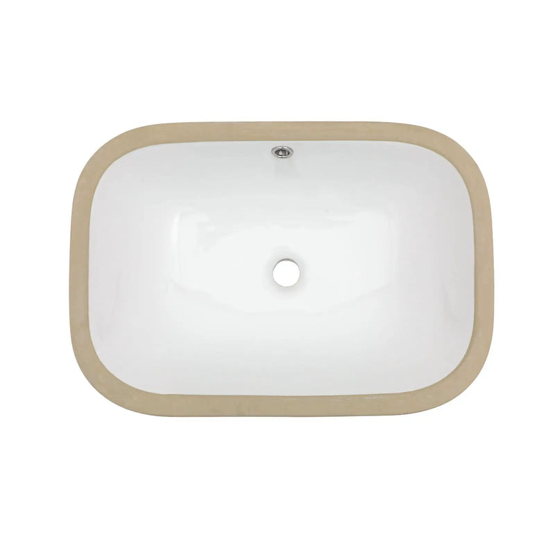 Modern Ceramic Undermount Bathroom Sink With Overflow, High Quality by HouseOfZazla