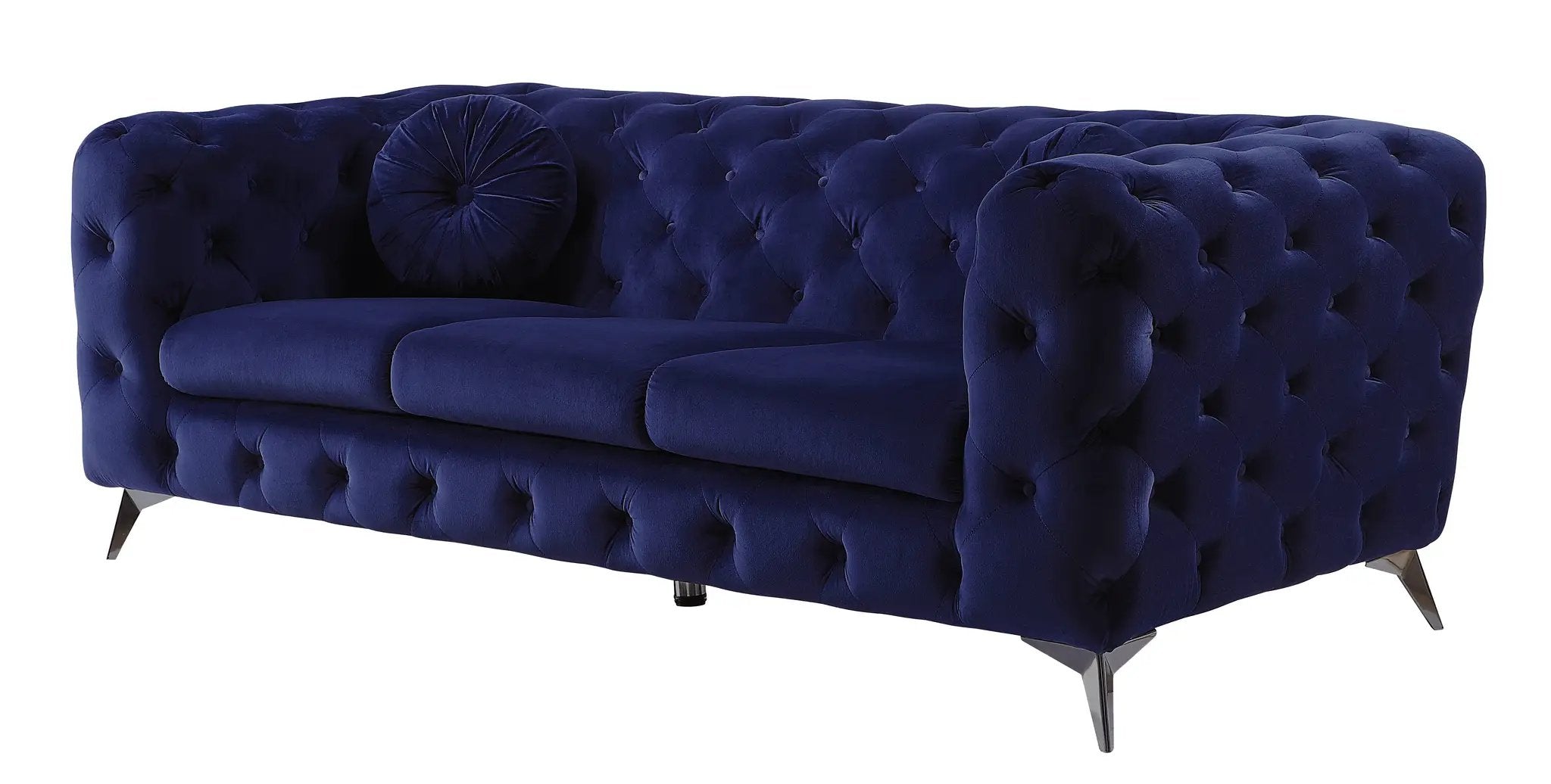 Atronia Blue Velvet Sofa by HouseOfZazla