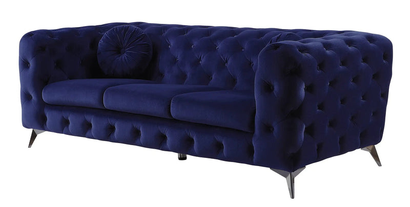 Atronia Blue Velvet Sofa by HouseOfZazla