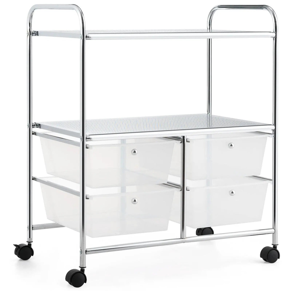 Mobile 4 Drawers Shelves Rolling Storage Cart Rack, photo 4 of 15