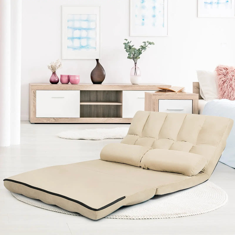 6-Position Foldable Floor Sofa Bed with Detachable Cloth Cover by DirectDeals