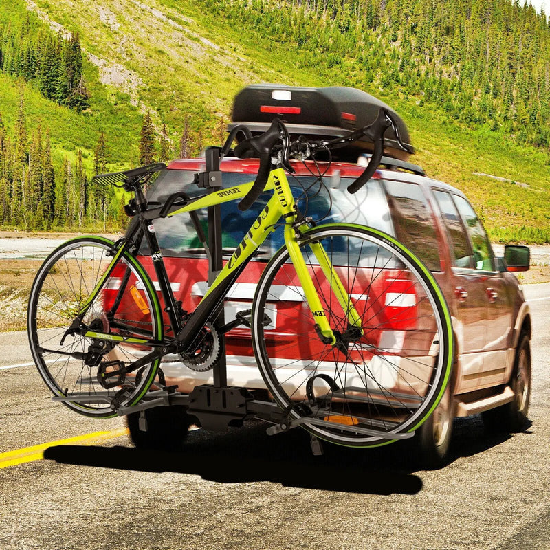 2-Bike Hitch Mount Bike Rack for 1-1/4 Inch or 2 Inch Receiver-Black by DirectDeals
