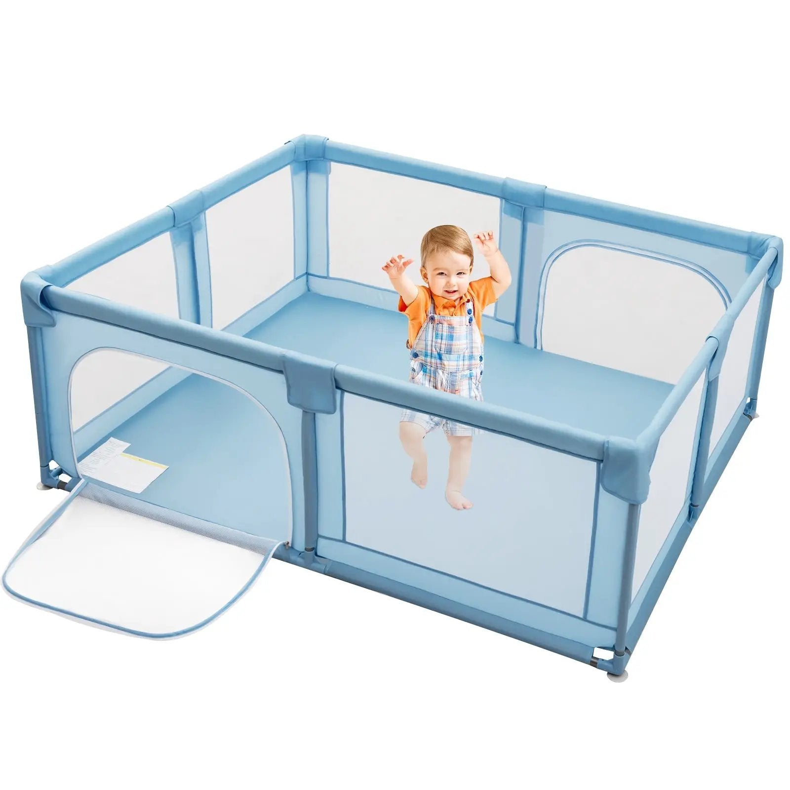 Baby Playpen Extra Large Kids Activity Center Safety Play-Blue by DirectDeals
