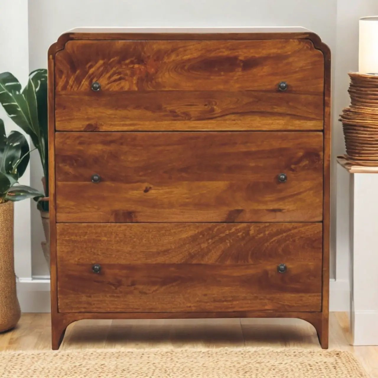 Newton - 3 Drawer Chest - Brown by HouseOfZazla