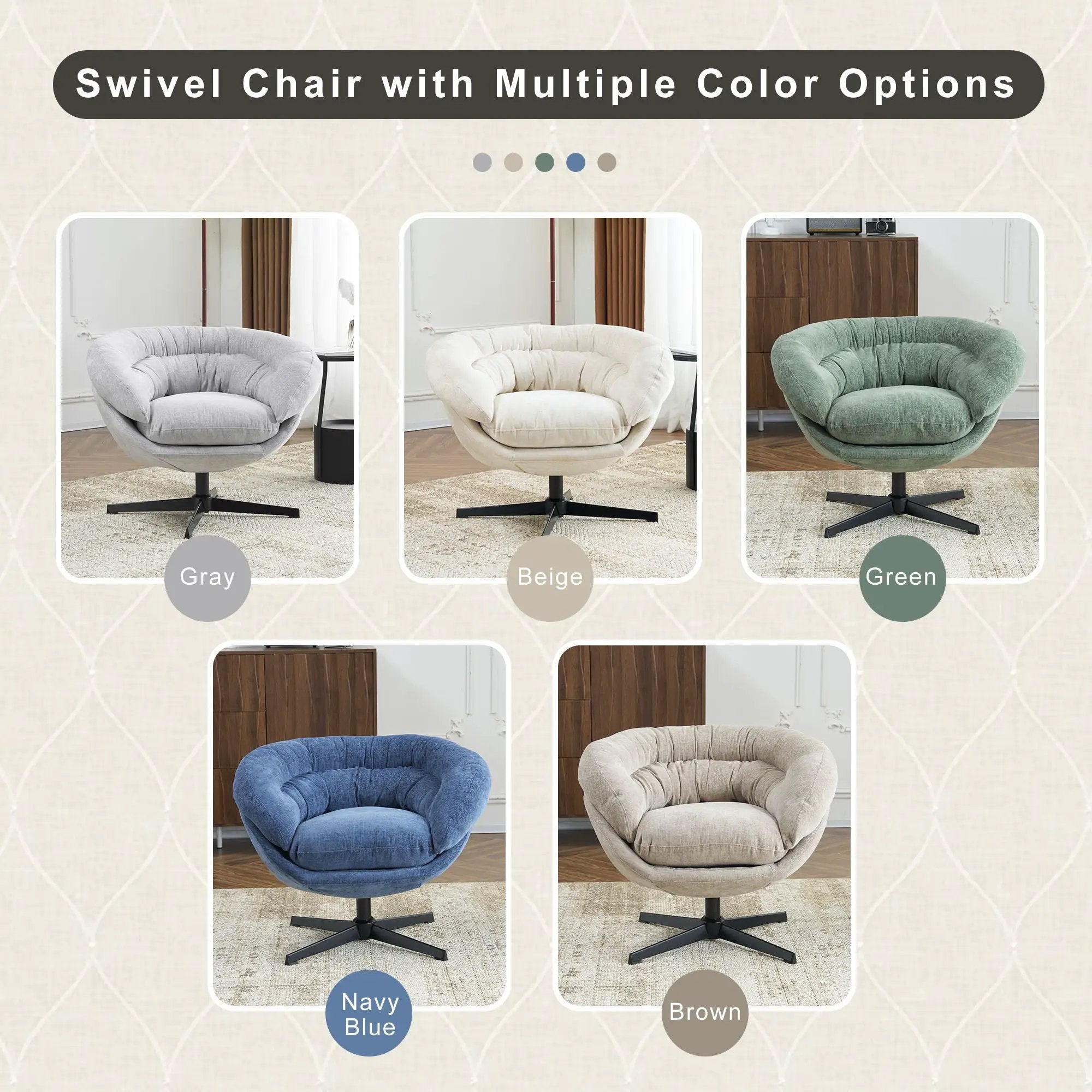 Modern Office Chair With 360 Degree Swivel