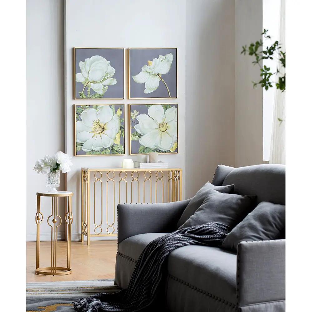 Botanical Wall Art Prints, Home Decor For Living Room Dining Room Bedroom Hallway (Set of 4) - Gray by Unique Piece Furniture