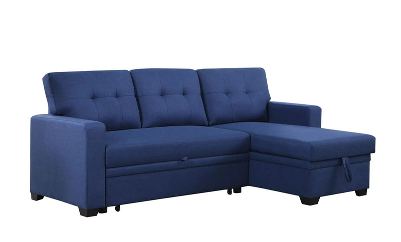 Upholstered Pull Out Sectional Sofa With Chaise by HouseOfZazla