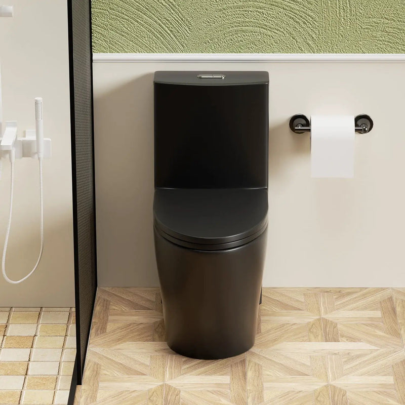 1 Piece Toilet With Tornado Flush, Dual Flush, And ADA Height Comfort Chair by HouseOfZazla