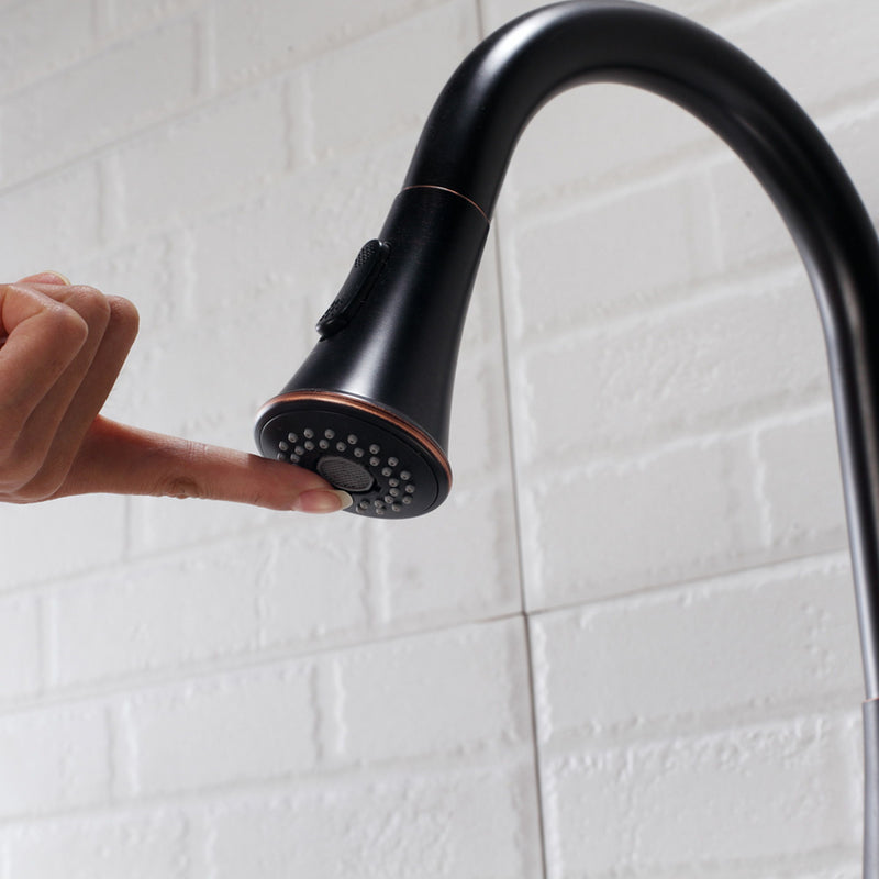 Kitchen Faucet With Pull Out Sprayer - Oil-Rubbed Bronze by HouseOfZazla