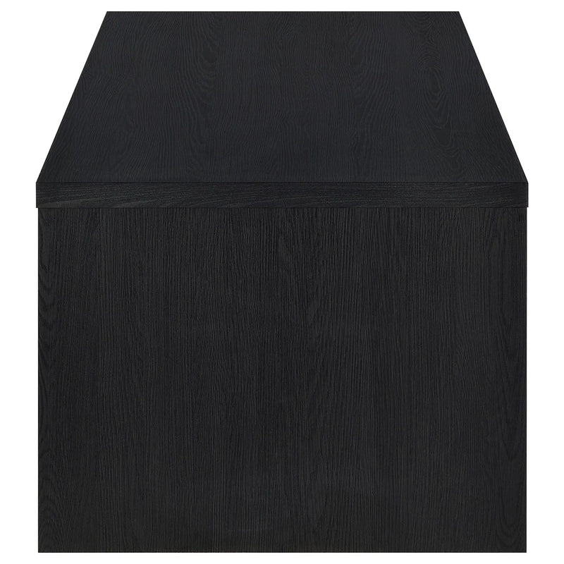 Knapp Lift Top Cocktail Coffee Table with Dual Drawers Black by Unique Piece Furniture