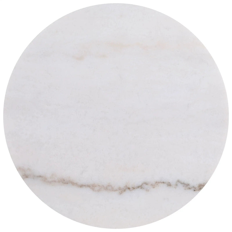 Jason 3-piece Round White Marble Coffee Table Set Honey Brown by Unique Piece Furniture