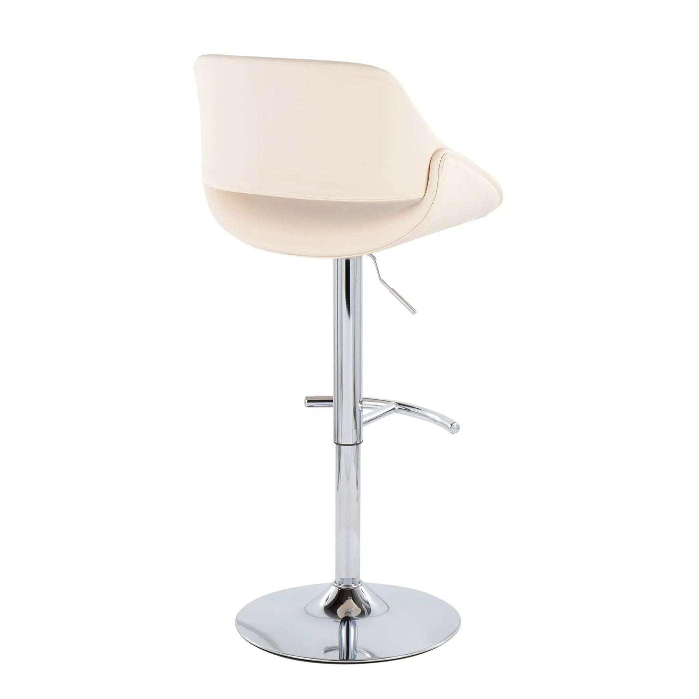 Fabrico - Contemporary Adjustable Bar Stool With Rounded T Footrest (Set of 2) by HouseOfZazla