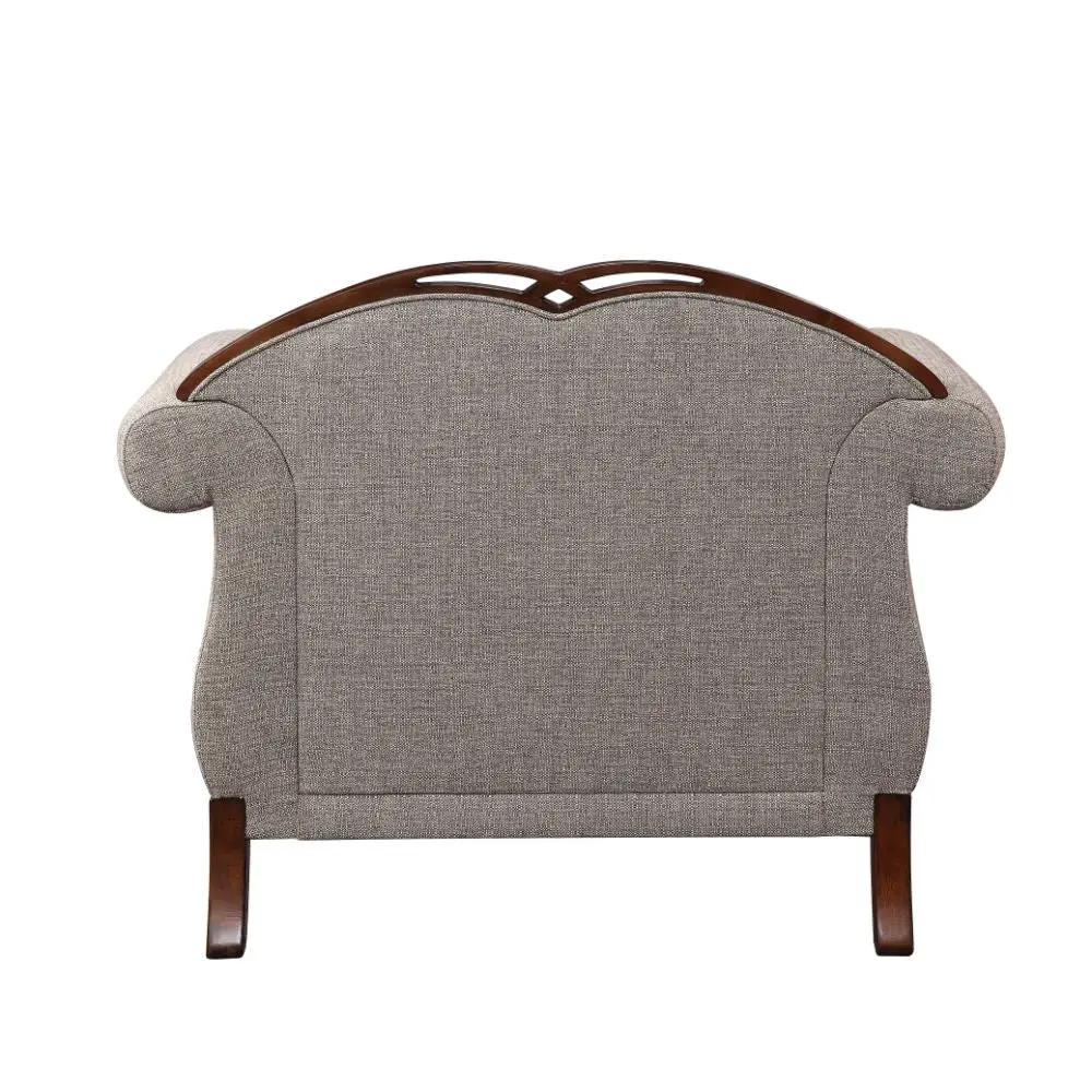 Miyeon - Chair With Pillow - Fabric & Cherry by Unique Piece Furniture