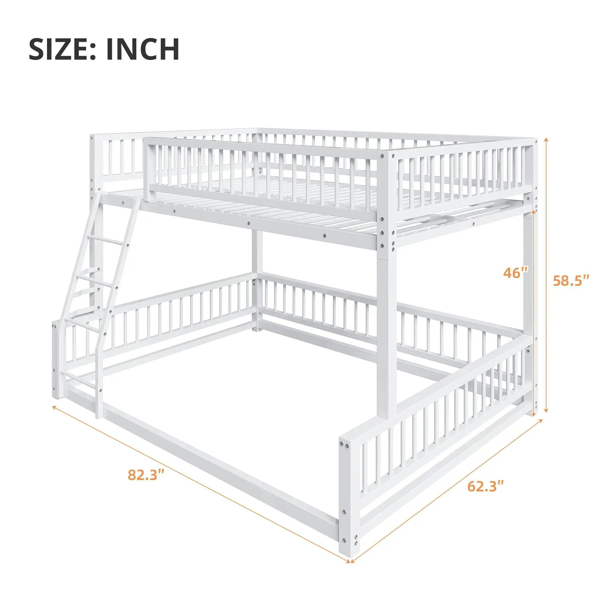 Bunk Bed With Ladder And Safety Guardrails by HouseOfZazla