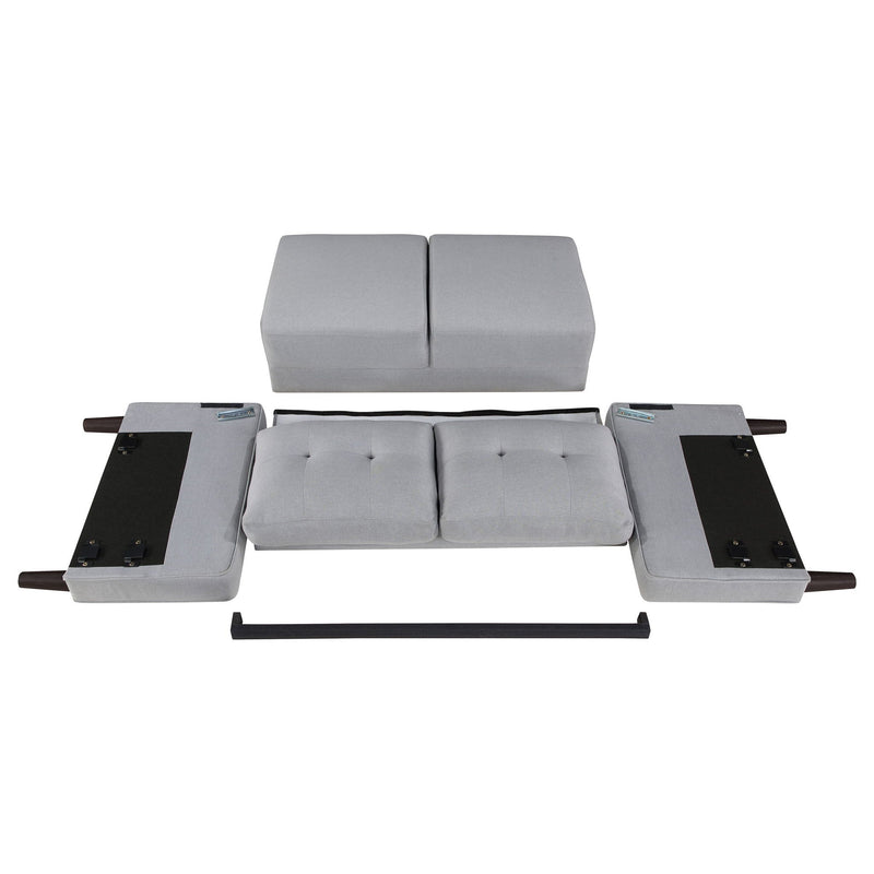 Harvey - Tufted Loveseat With Track Arm Design