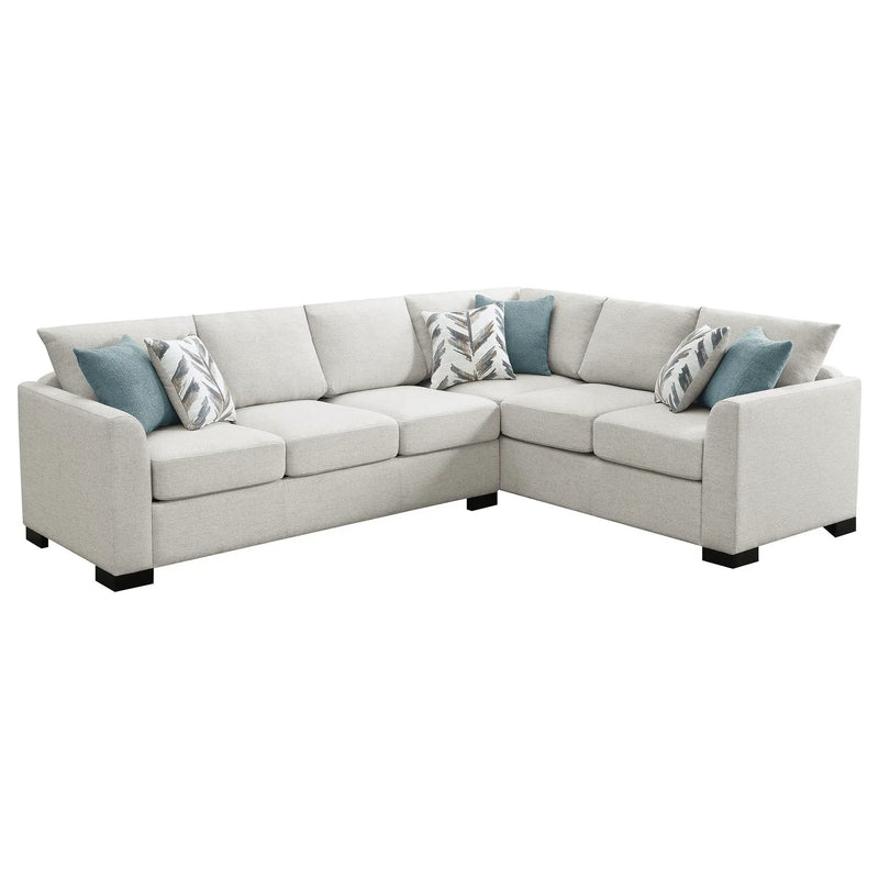 Ashford Chenille Upholstered Sleeper Sectional Sofa Greige by Unique Piece Furniture