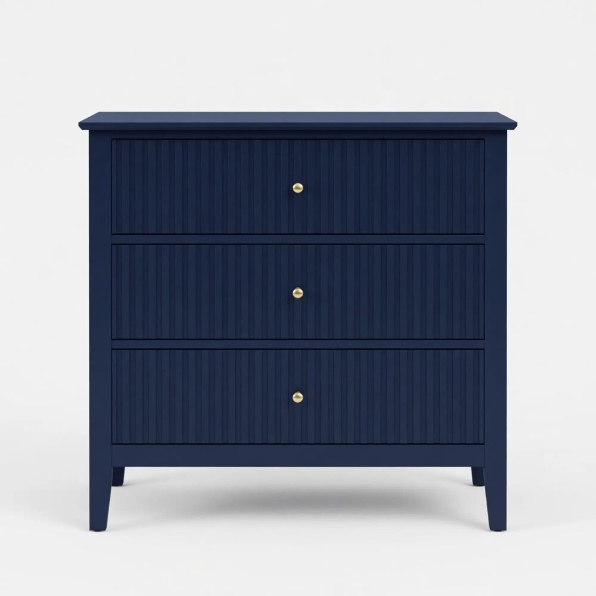 Fluted 3 Drawer Nightstand With Soft Close Slides by HouseOfZazla