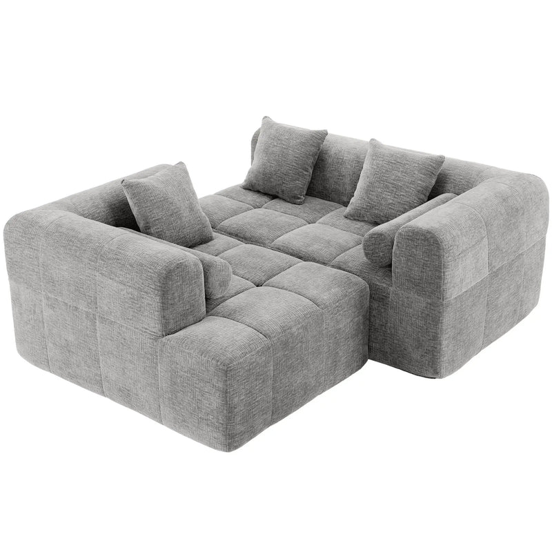 Sectional Free Combined Sofa With 2 Side Pockets by HouseOfZazla